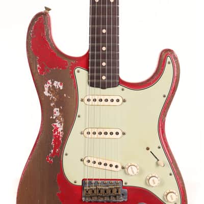 Fender Custom Shop 1962 Roasted Stratocaster Ultimate Relic Torino Red Masterbuilt Andy Hicks image 4