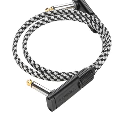 Rockboard Salt&Pepper Tweed Series Flat Patch Cables 23.62in w/Same Day Shipping image 1