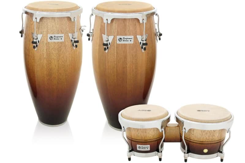 LP Performer Series 2-Piece Conga and Bongo Set with Chrome Hardware image 1