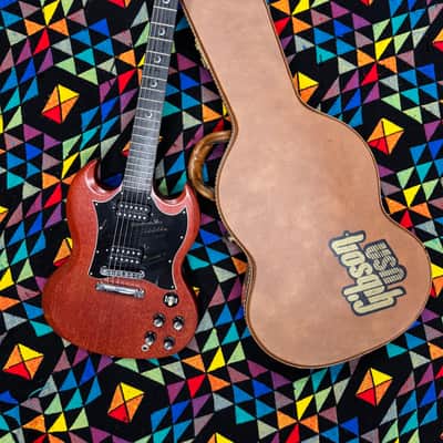 Clean 🧼 Gibson SG Crescent Moon Inlays 2002 Worn Cherry 🍒🍒 image 1