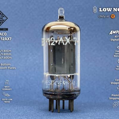 Telefunken DYNACO ECC83 ◇ 12AX7 • 100% BALANCED mA & Gm • Strong NOS • Nov 1964 "pf" • Smooth Plates • Amplitrex AT-1000 Digitally Tested • Quite Very Low Noise • T-01 image 1