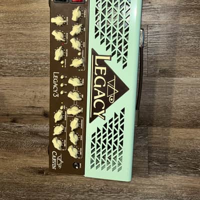 Carvin Legacy 3 Model VL300 Steve Vai Signature 3-Channel 100-Watt Guitar TUBE Amp Head 2012 - 2017 RARE VAI GREEN/TEAL/SEA FOAM Green Top image 9