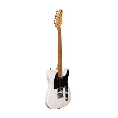 Stagg Vintage "T" Series Solid Body Electric Guitar - White - SET-PLUS WHB image 1