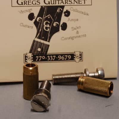 Gibson Vintage stop tail posts and inserts 1950's - Nickel image 2