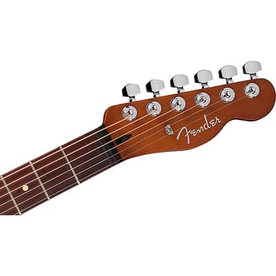 Fender Acoustasonic Standard Telecaster Electric Guitar. Aged Natural image 6