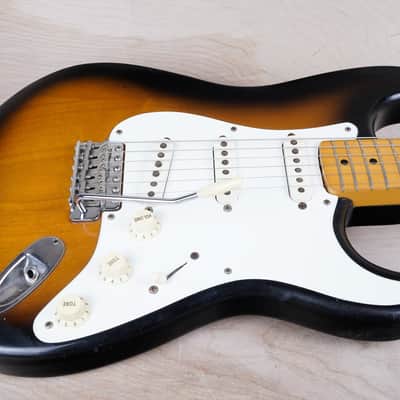 Fender ST57-900 (ST57-115) '57 Stratocaster Reissue MIJ 1991 Tobacco Sunburst Lacquer Finish USA Pickups Made in Japan Vintage w/ Hard Case image 5