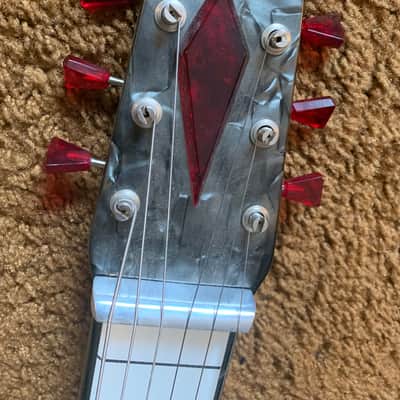 Magnatone Varsity Lap Steel and Amp Set 1950 Grey Pearloid image 5