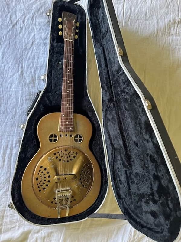 Dobro Gold Steel Resonator 1935 Cool Patina & Sound image 1