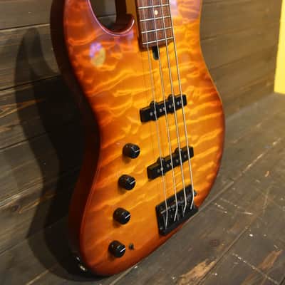 Sadowsky NYC 21 4 string Bass guitar Lefty Quilted Maple Tobacco Burst USA Made lefty image 8