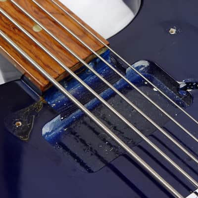 1987 Rickenbacker 4003 5 String Fretless Midnight Blue SUPER RARE! image 10