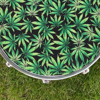 14" reversible Drum Bunny cotton drum cover - partial mute - dampener - compare to Big Fat Snare Drum Quesadilla, Drum Tortilla image 1