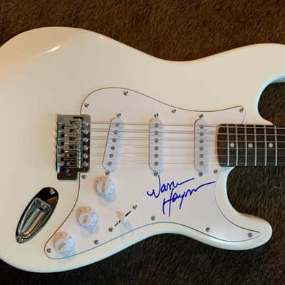 Fender Squier Stratocaster signed by Warren Haynes White image 3