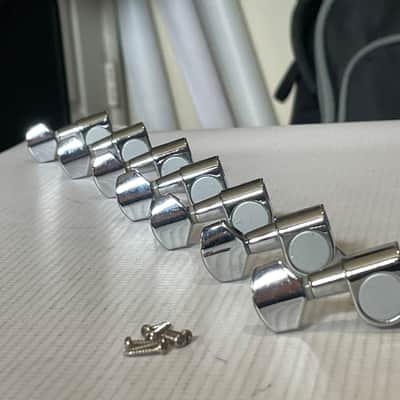 2000's Electric Guitar GOTOH Style 7 In Line Chrome LH or Reverse Headstock Jin Ho Korea Tuners Tuning Pegs image 3