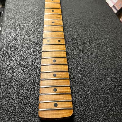 Musikraft Flame Maple Relic USA Stratocaster Neck with Tuners image 4