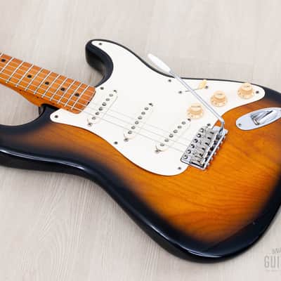 1997 Fender American Vintage '57 Stratocaster Sunburst w/ Hangtags, Tweed Case image 10