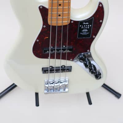 New Fender Player Plus Jazz Bass with New Fender Gig Bag Olympic Pearl White image 11