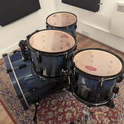 Pearl Vision Birch Drum Kit Shell Pack (10", 12", 14", 22") w/ soft cases image 4