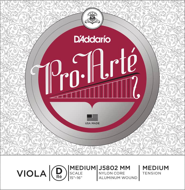 D'Addario J5802 MM Pro-Arte Viola Single D String - Medium Scale, Medium Tension image 1