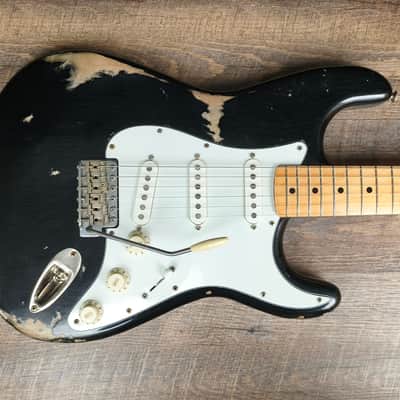 MyDream Stratocaster Custom Built -Heavy Relic Black CBS Hepcat 69 image 3