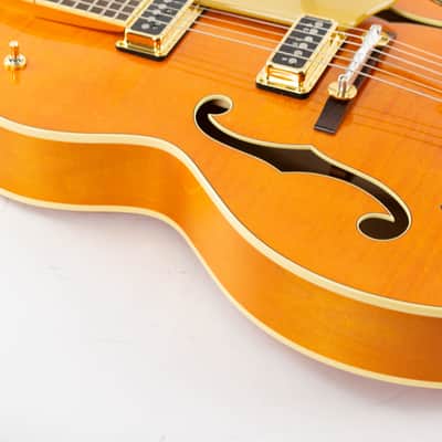 Gretsch G6120T-55 Vintage Select '55 Chet Atkins Hollow Body with Bigsby 2023 Vintage Orange Stain image 8