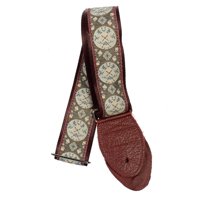 Souldier Medallion (Burgundy) Guitar Strap image 1