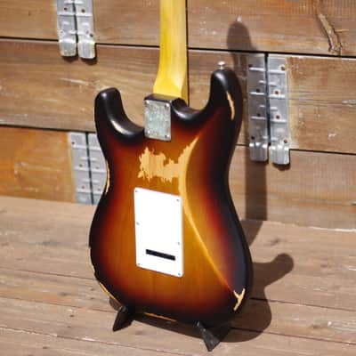 Vintage V6MRSSB Icon Series Distressed SSS - Distressed Sunburst image 14