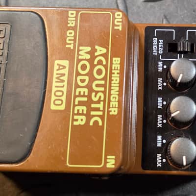 Behringer AM100 Acoustic Modeler Simulator 2000s - Brown like Boss AC-2 AC-3 image 3