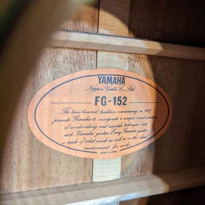 Yamaha FG-152 Orange Label 000-Style Acoustic Guitar Nippon Gakki 1980 image 2