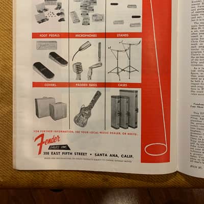 1955 Fender instrument catalog still in Down Beat magazine image 7