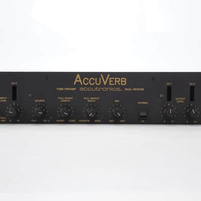 Accutronics AccuVerb Tube Line Preamp Dual Channel Spring Reverb Unit #52589 image 3