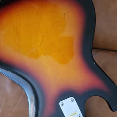 Vintage Horugel Short Scale Bass Guitar MIJ Japan Sunburst 1960s-1970s image 18