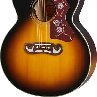Epiphone J-200 Jumbo Acoustic-Electric Guitar, Solid Spruce Top, Aged Vintage Sunburst Gloss image 2