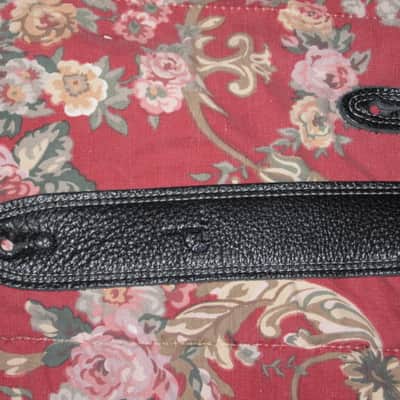 new old stock (no tags) near A+ Perri’s Leathers Ltd BM2DS Guitar Strap, 2" Reversible Black / Gray Italian Premium Leather Guitar Strap, with white double stitching, entire strap is leather padded, Adjustable Length from 42" to 56" image 12