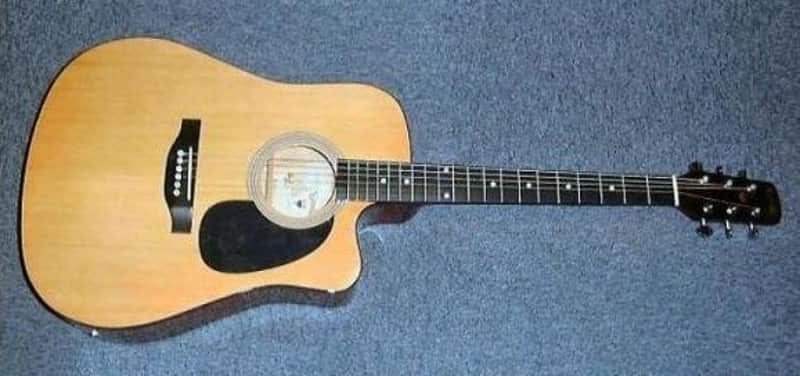 Electro-Acoustic Guitar Natural Estrella Western image 1
