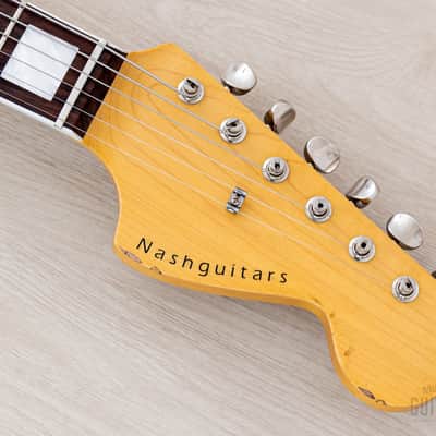2024 Nash JG-63/BB Offset Electric Guitar Shoreline Gold Medium Aged w/ Blocks + Binding, Lollar, Case & Tags image 4