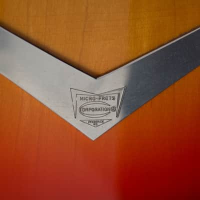 Micro-Frets Wanderer Semi-Hollow Body Electric Guitar (1969), ser. #1560, original black tolex hard shell case. image 12