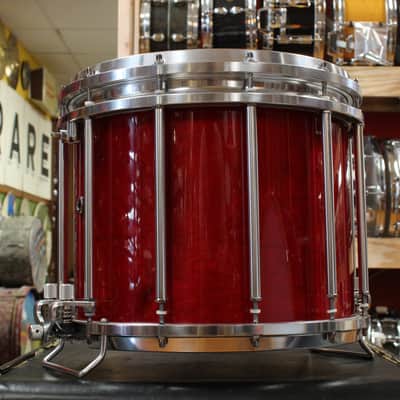 Pearl 12x14 Free Floating Championship Pipe Band Series Marching Snare Drum in Cherry Lacquer image 3