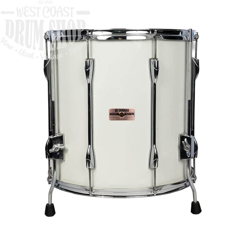 Used Yamaha 9000 16x16 Recording Custom Floor Tom White Wrap image 1