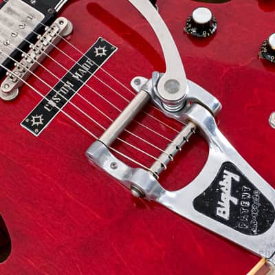 1962 Gibson ES-335 TDC Vintage Semi-Hollow Guitar Cherry w/ Bigsby, Pat # Pickups, Lifton Case image 9