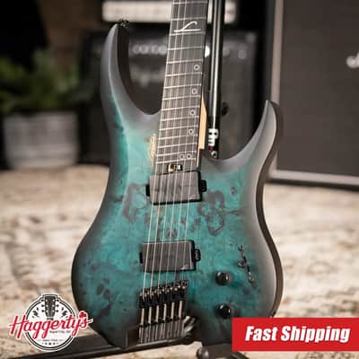 Legator Ghost G6FSS-DS Super Shred 6-String Multi-Scale Electric Guitar - Dark Sapphire with Gig Bag image 1