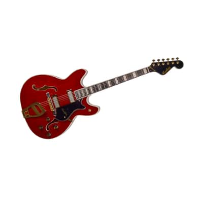 Hagstrom 67 Viking II Elvis Comeback Semi Hollow Electric Guitar w/ Gig Bag – Used - Red Gloss Finish image 1