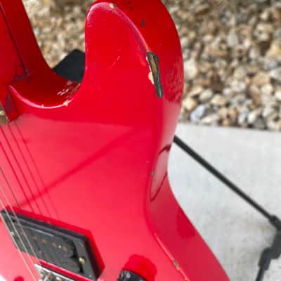 Vintage Memphis A2RT Guitar 80s - Red image 9