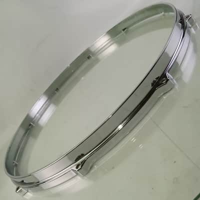 Milestone 16"Die-Cast 10Lug Floor Tom Drum Rim Hoop Vintage 80s Chrome Tempus CA image 1