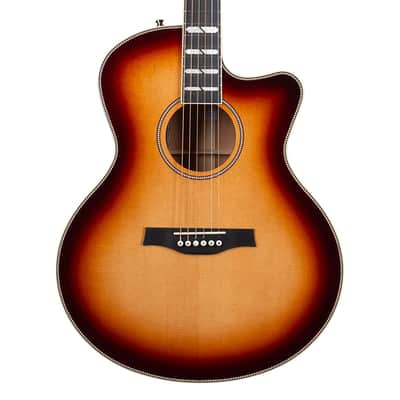 Godin Connaisseur MJ Maho Acoustic-Electric Guitar Mini-Jumbo - Sunsetburst image 1