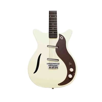 Danelectro D59V12-VWHT Shorthorn Shape Vintage 12-String Electric Guitar w/Hard Case image 1