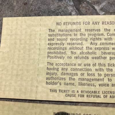 4 Original  1969 Woodstock Festival Friday tickets consecutive #'s image 6