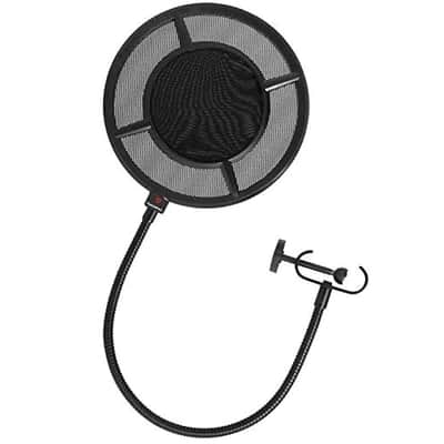 Professional Microphone Pop Filter Mask Shield For Any Other Microphone, Dual Layered Wind Pop Screen With A Flexible 360° Gooseneck Clip Stabilizing Arm image 2