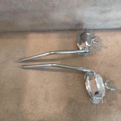 Ludwig (2) vintage 1960s super classic bass drum legs/spurs & mounts mint! image 3