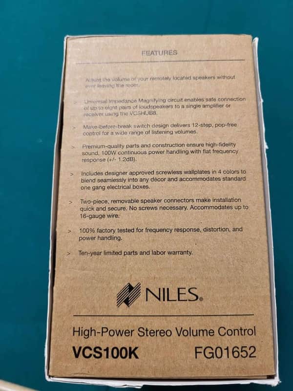 Niles VCS100K (Volume Control) image 1