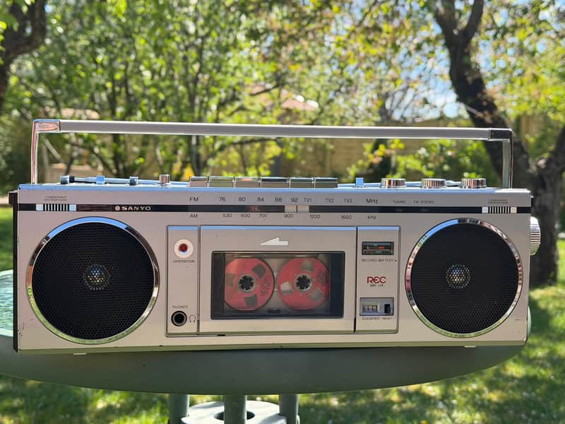 Sanyo MR-U4 Rare Vintage Serviced Slim Cassette Deck Boombox Warranty image 1